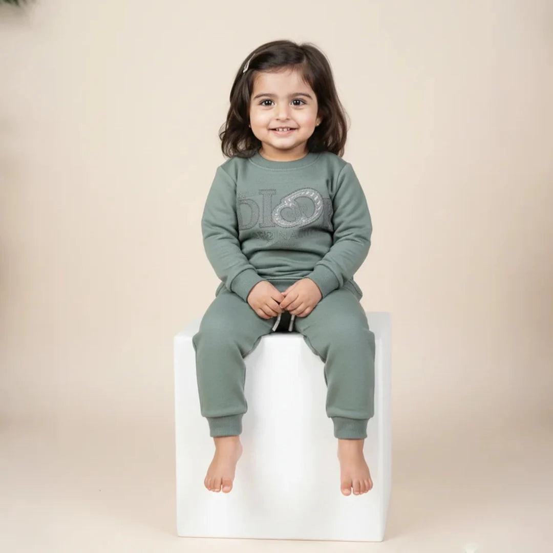 Spanish Green Kids Girls Premium Track Suit