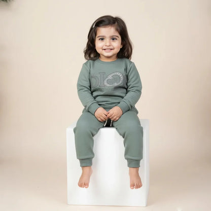 Spanish Green Kids Girls Premium Track Suit