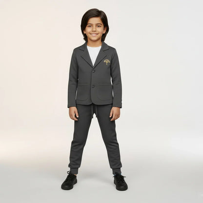 Charcoal Grey Premium Boys' Blazer Set