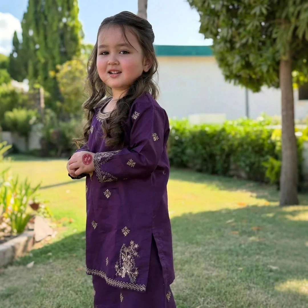 Haniya - Floral Embroidered Kids Suit