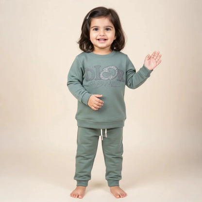 Spanish Green Kids Girls Premium Track Suit