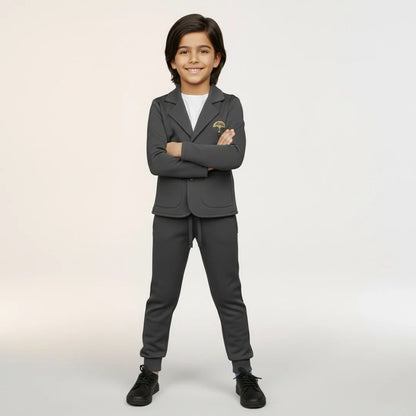 Charcoal Grey Premium Boys' Blazer Set