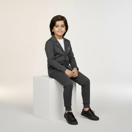 Charcoal Grey Premium Boys' Blazer Set