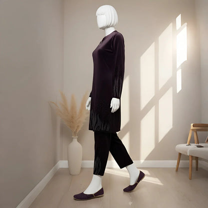 Wine - Premium Velvet Co-Ord Set