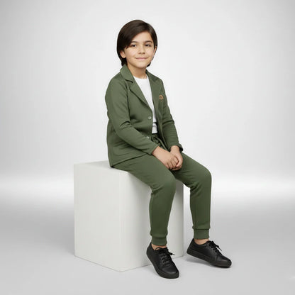 Hazel Green Premium Boys' Blazer Set