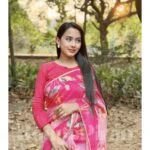 Kumudini - Floral Printed Synthetic Saree
