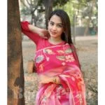 Kumudini - Floral Printed Synthetic Saree