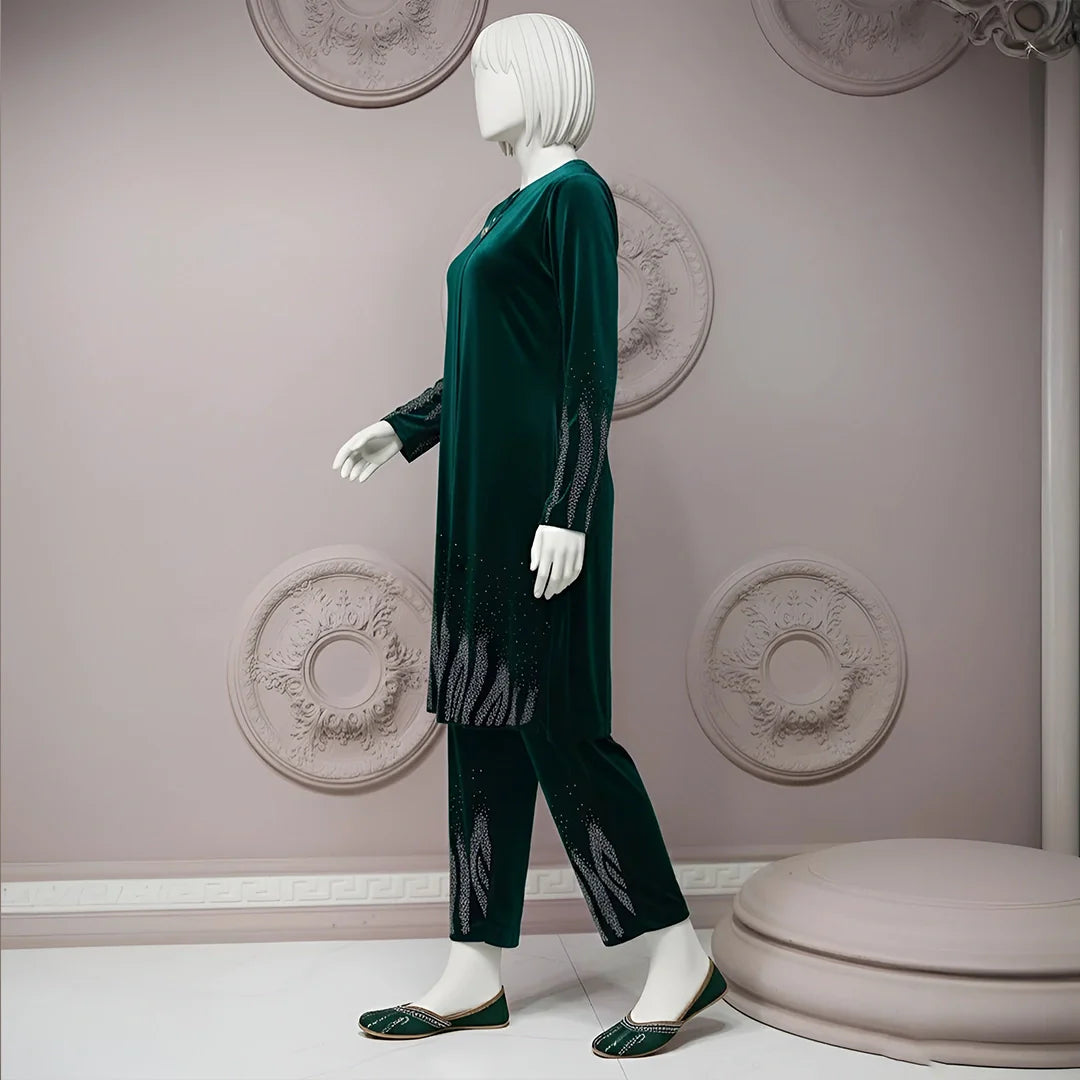 Sea Green - Premium Velvet Co-Ord Set