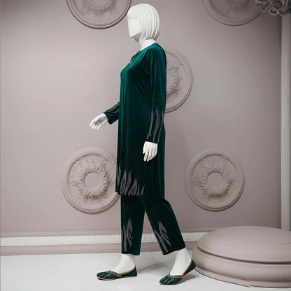 Sea Green - Premium Velvet Co-Ord Set