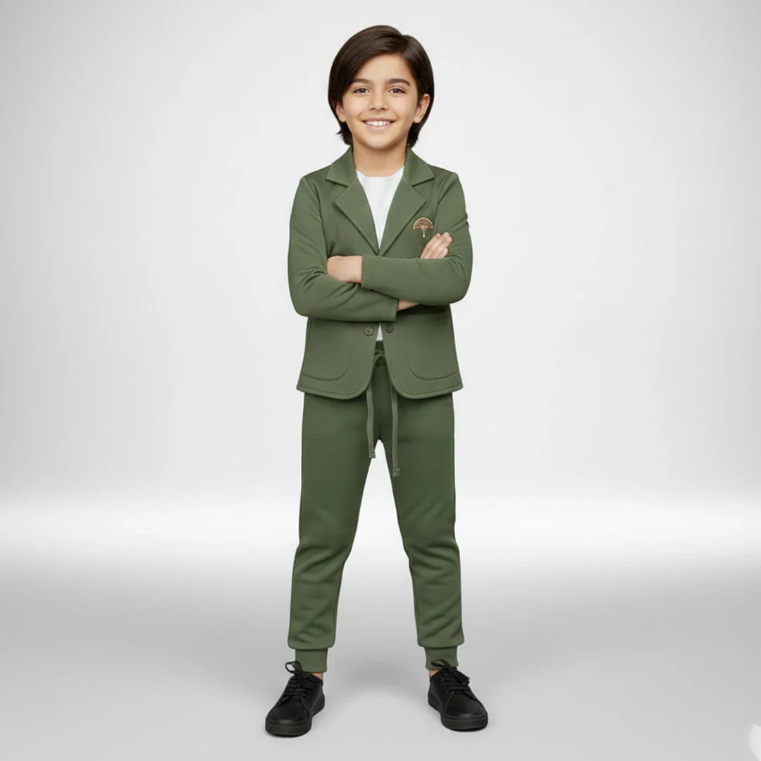 Hazel Green Premium Boys' Blazer Set