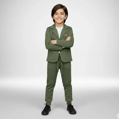 Hazel Green Premium Boys' Blazer Set