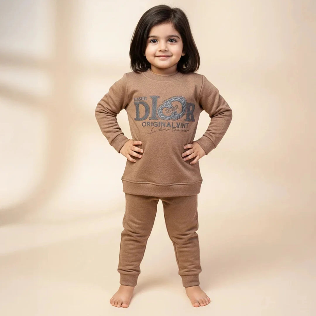 Brownish Kids Girls Premium Track Suit