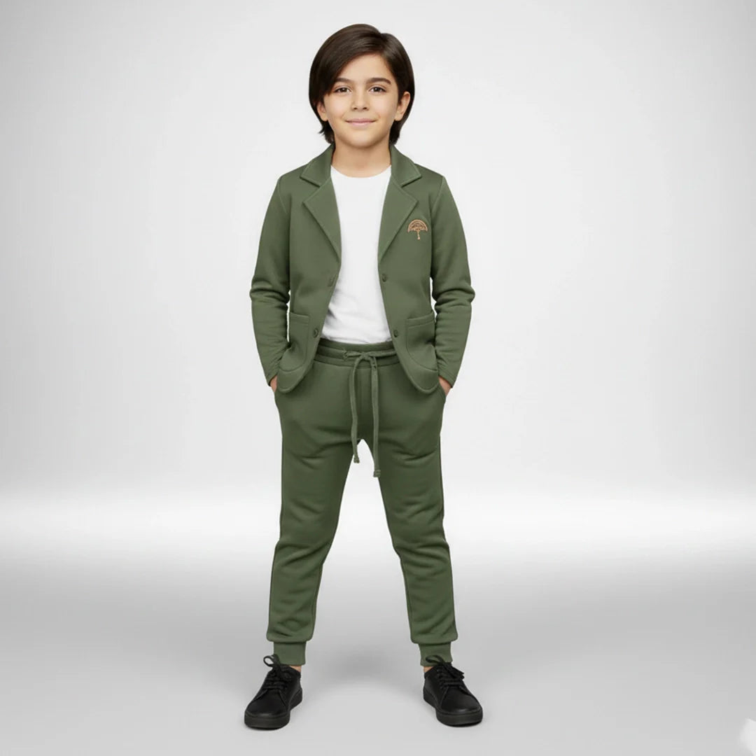 Hazel Green Premium Boys' Blazer Set