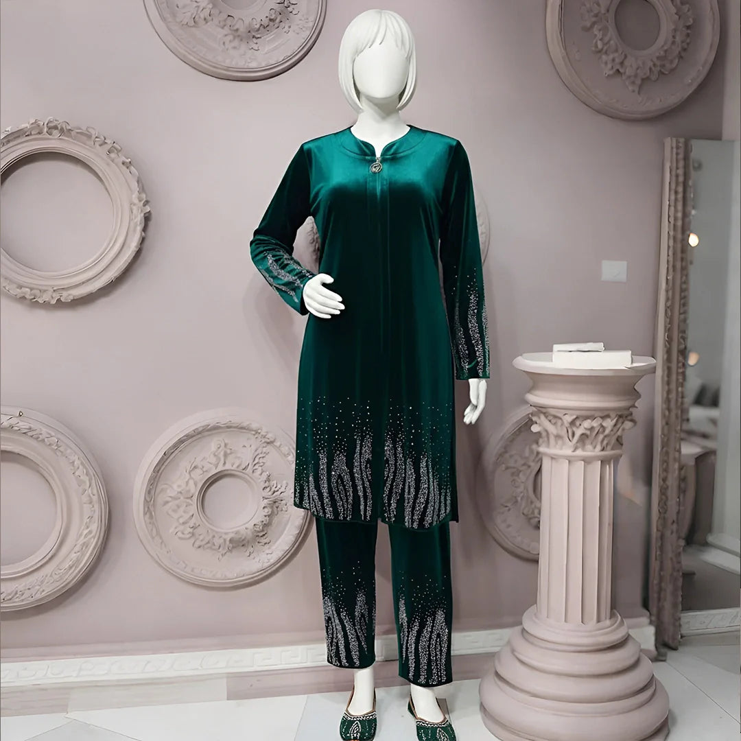 Sea Green - Premium Velvet Co-Ord Set