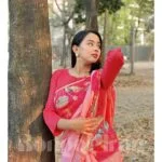 Kumudini - Floral Printed Synthetic Saree