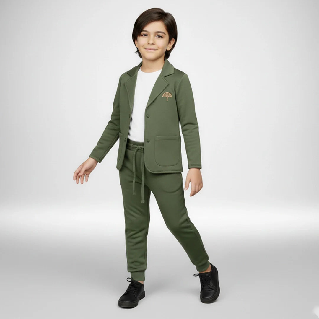 Hazel Green Premium Boys' Blazer Set