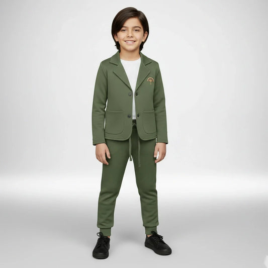 Hazel Green Premium Boys' Blazer Set