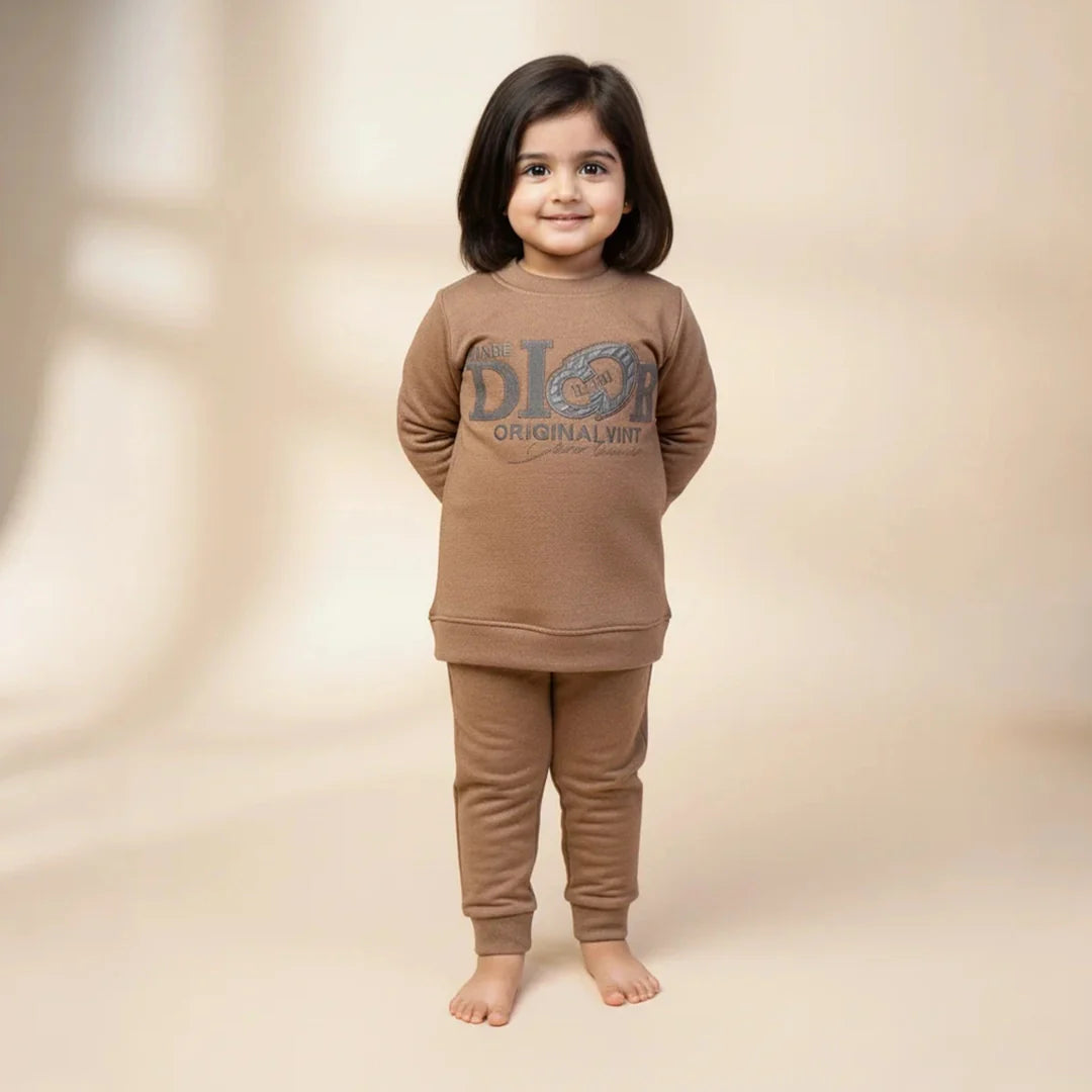 Brownish Kids Girls Premium Track Suit
