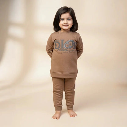 Brownish Kids Girls Premium Track Suit