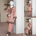 Naum - Embroidered Floral Suit Set