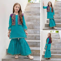 Zivah - Embroidered Gharara Kids Suit