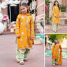 Kesari-Embroidered Farshi-3 Piece Kids Set