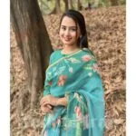kollol - Floral Printed Synthetic Saree