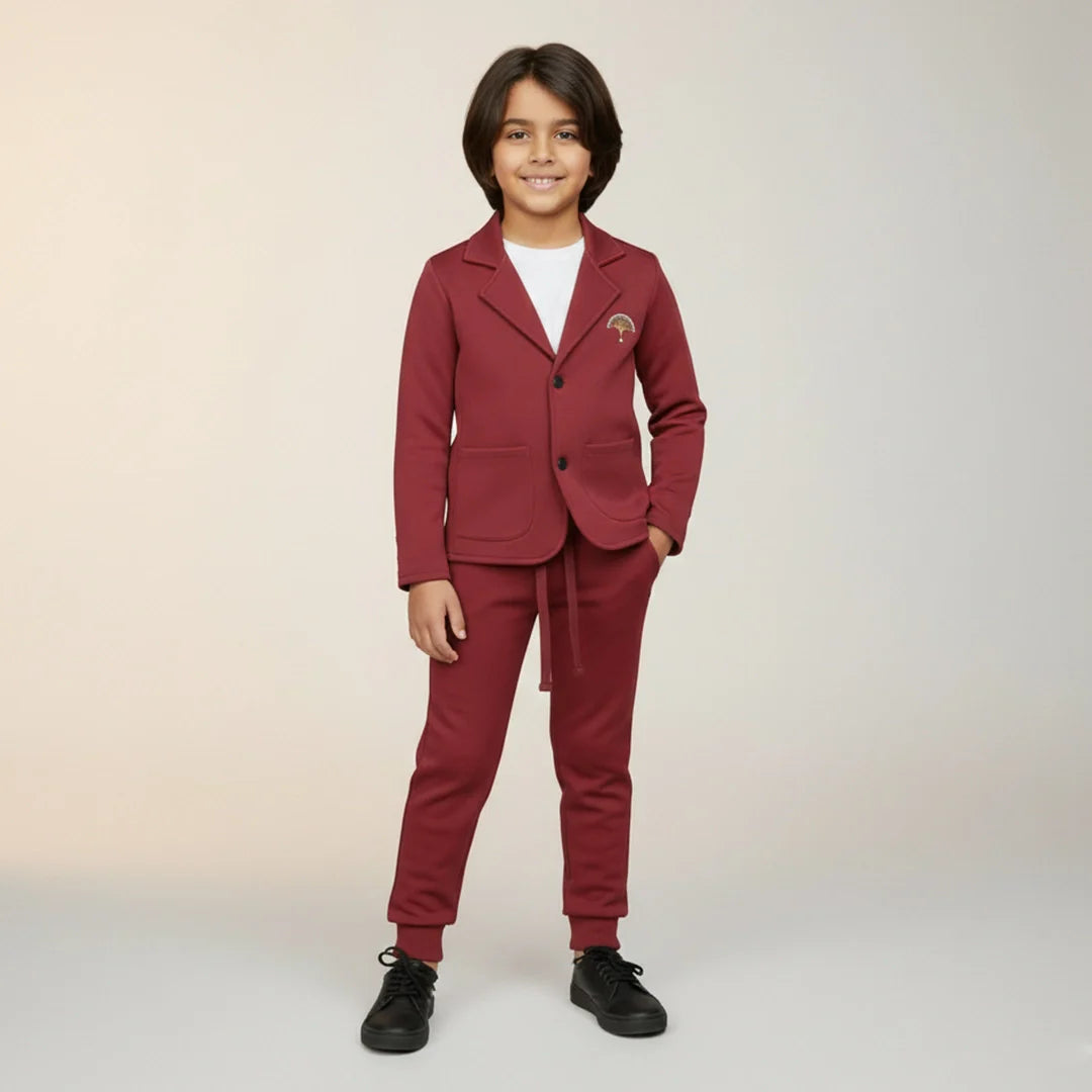 Solid Pink Premium Boys' Blazer Set