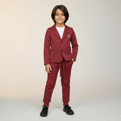 Solid Pink Premium Boys' Blazer Set