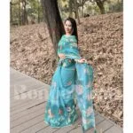 kollol - Floral Printed Synthetic Saree
