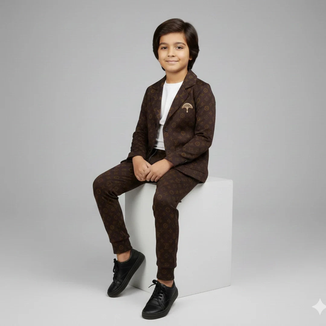 Coffee Bean Premium Boys' Blazer Set