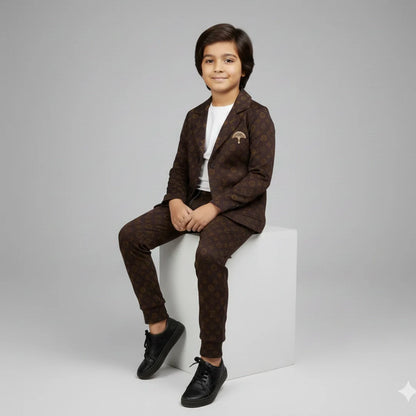 Coffee Bean Premium Boys' Blazer Set