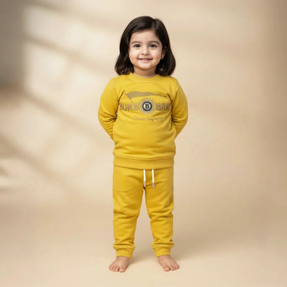 Yellow Kids Girls Premium Track Suit