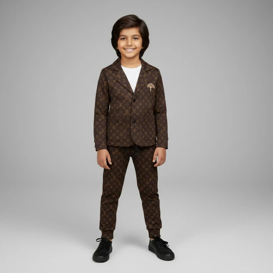 Coffee Bean Premium Boys' Blazer Set