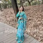 kollol - Floral Printed Synthetic Saree