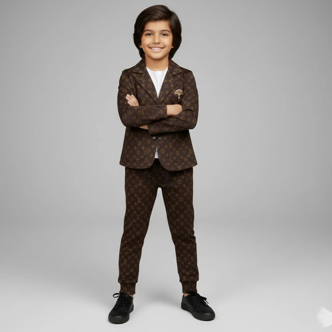 Coffee Bean Premium Boys' Blazer Set