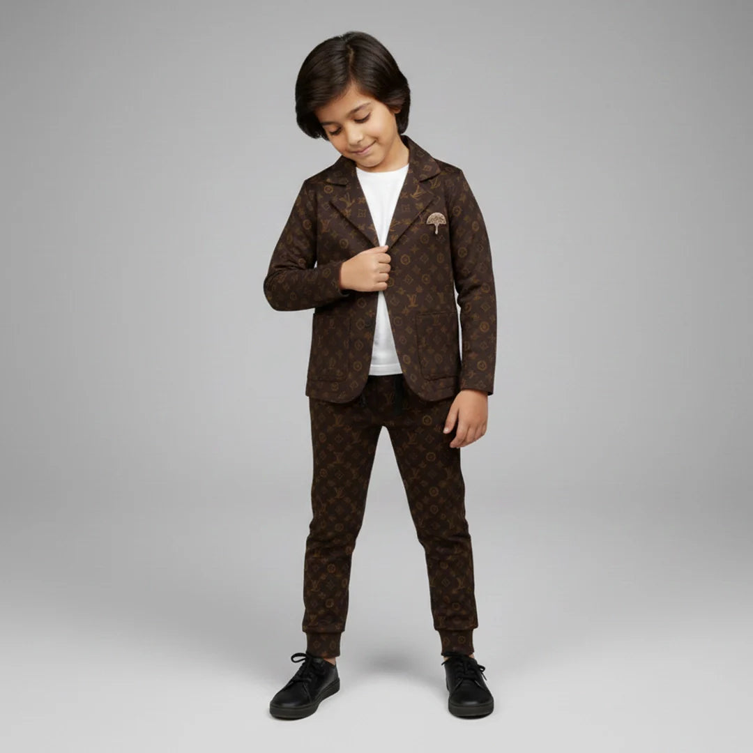Coffee Bean Premium Boys' Blazer Set