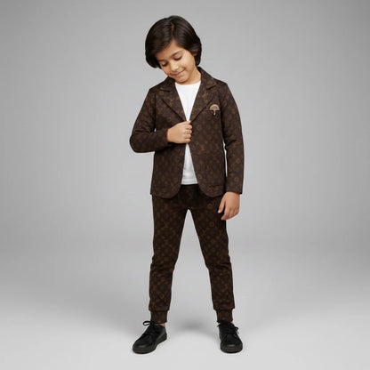 Coffee Bean Premium Boys' Blazer Set