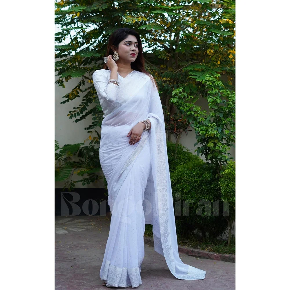 Aahir - Georgette Stonework Saree