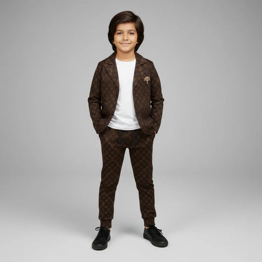 Coffee Bean Premium Boys' Blazer Set