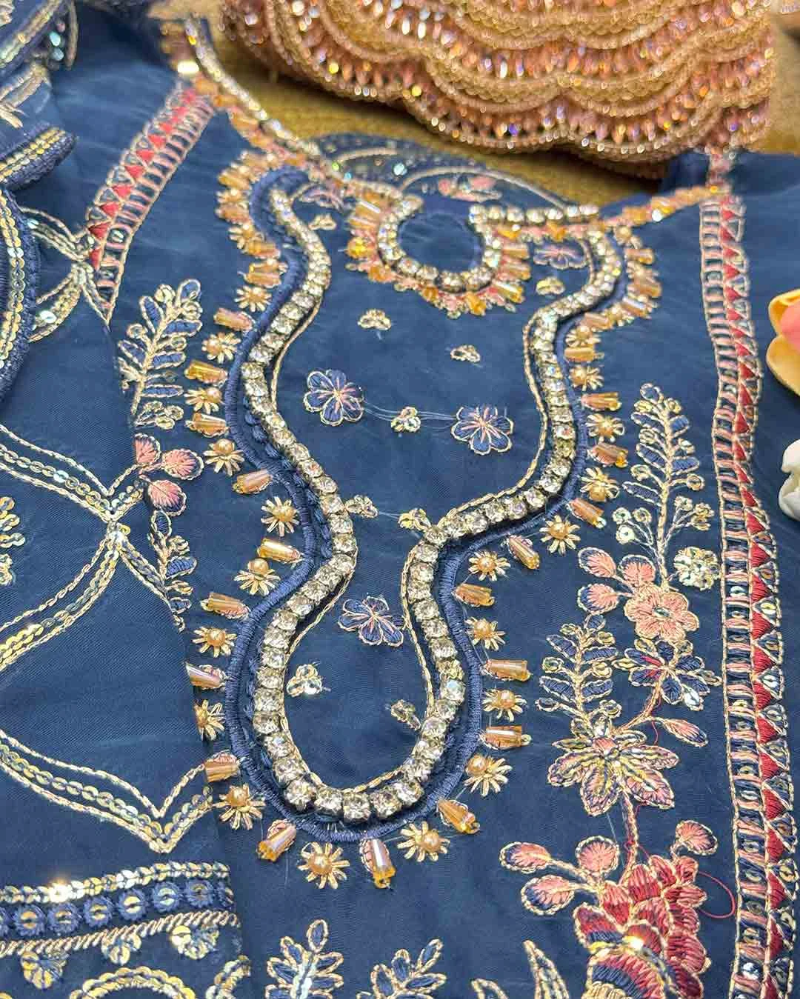 Rimsha - Organza Embroidered Suit Set