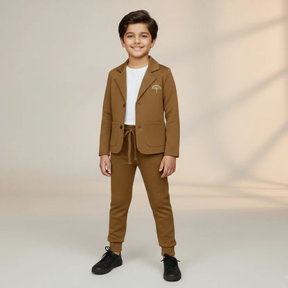Dirt Brown Premium Boys' Blazer Set