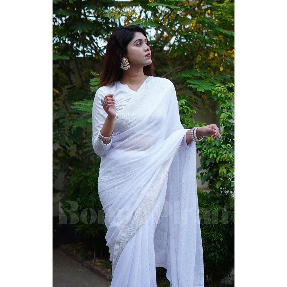 Aahir - Georgette Stonework Saree