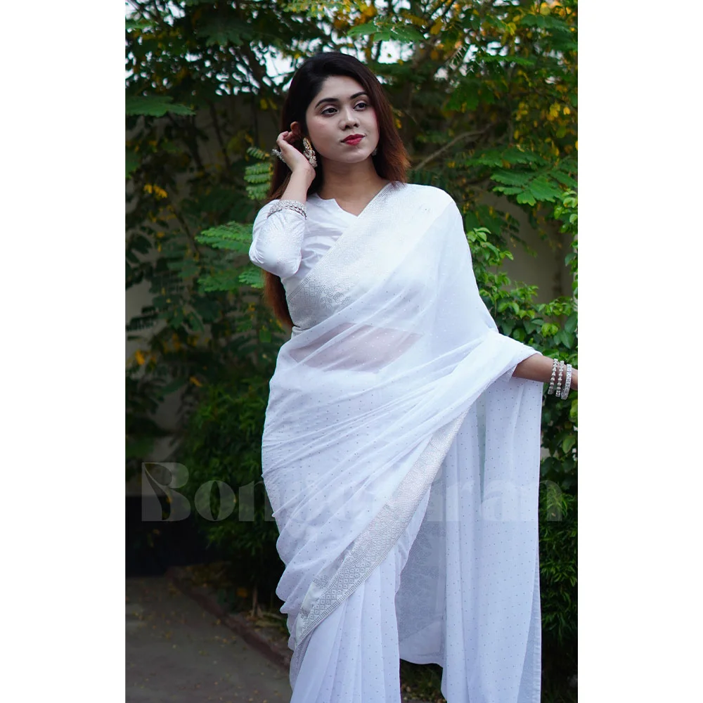 Aahir - Georgette Stonework Saree