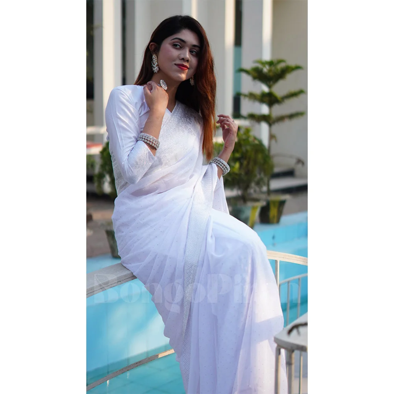 Aahir - Georgette Stonework Saree