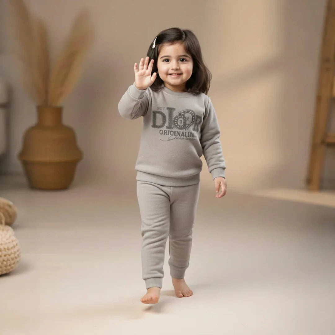 Grey Olive Kids Girls Premium Track Suit
