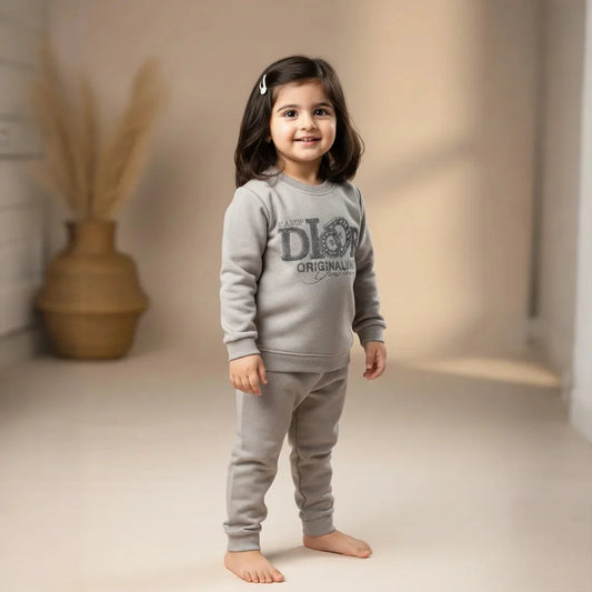 Grey Olive Kids Girls Premium Track Suit