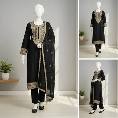 Zarisha - Sequin Embroidered Suit Set