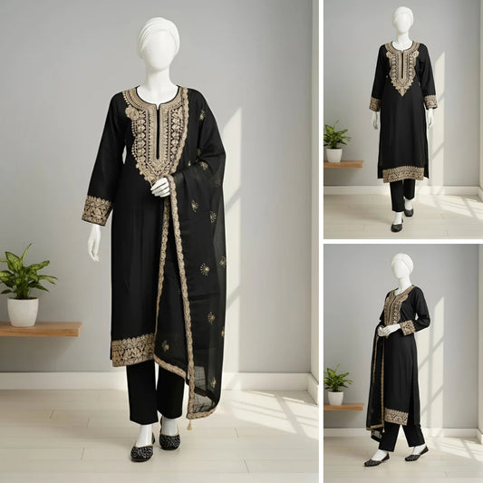 Zarisha - Sequin Embroidered Suit Set