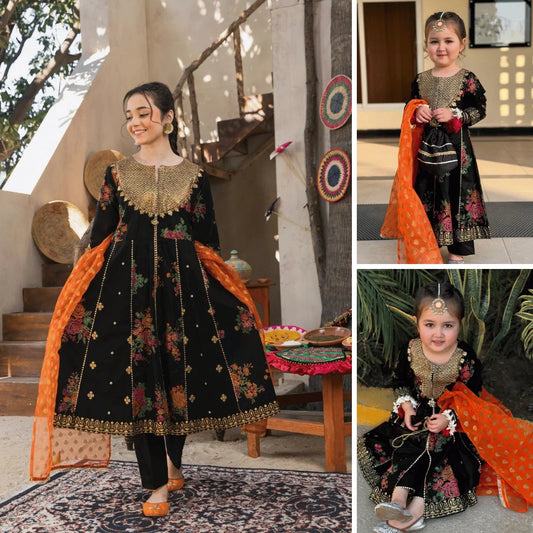 Afsara - Kids Cotton Floral Print Suit Set